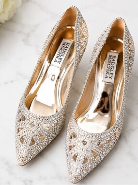 Badgley Mishka Gigi Crystal Pointed Toe Flat
